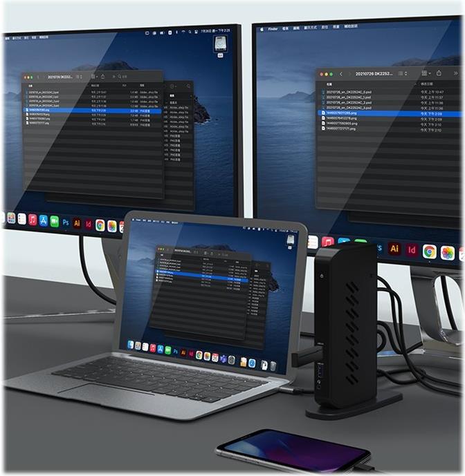 ICY BOX IB-DK2252AC Dockingstation USB-C Schwarz
