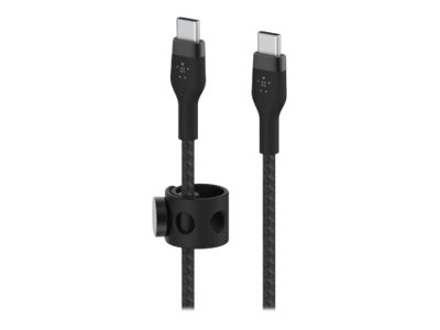 Belkin BOOST↑CHARGE PRO Flex USB-C auf USB-C Kabel 1 m USB 2.0 Geflochten Schwarz