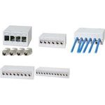 LogiLink Desktop Patch Panel Kat.6A, 12 Port, lichtgrau (RAL7035), 12 x RJ45 Ports, geschirmt, schraubloses Stahl - 1 Stück (NK4093)