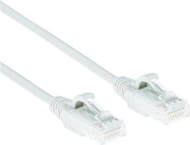 ACT White 1 meter LSZH U/UTP CAT6 datacenter slimline patch cable snagless with RJ45 connectors (DC8901)