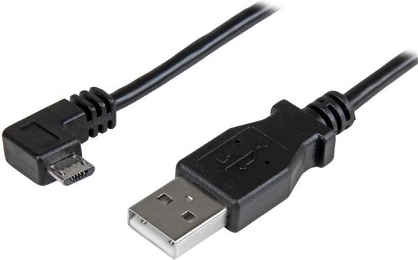 StarTech.com 6ft USB A to Right Angle Micro-USB Charge Sync Cable M/M 24AWG (USBAUB2MRA)