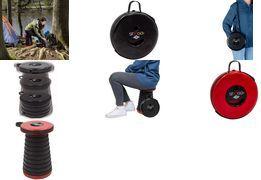 WEDO Teleskop-Hocker SITTOGO NXT, aus Kunststoff, rot einfach & schnell in 10 Stufen durch drehen auseinander - 1 Stück (212 4202)