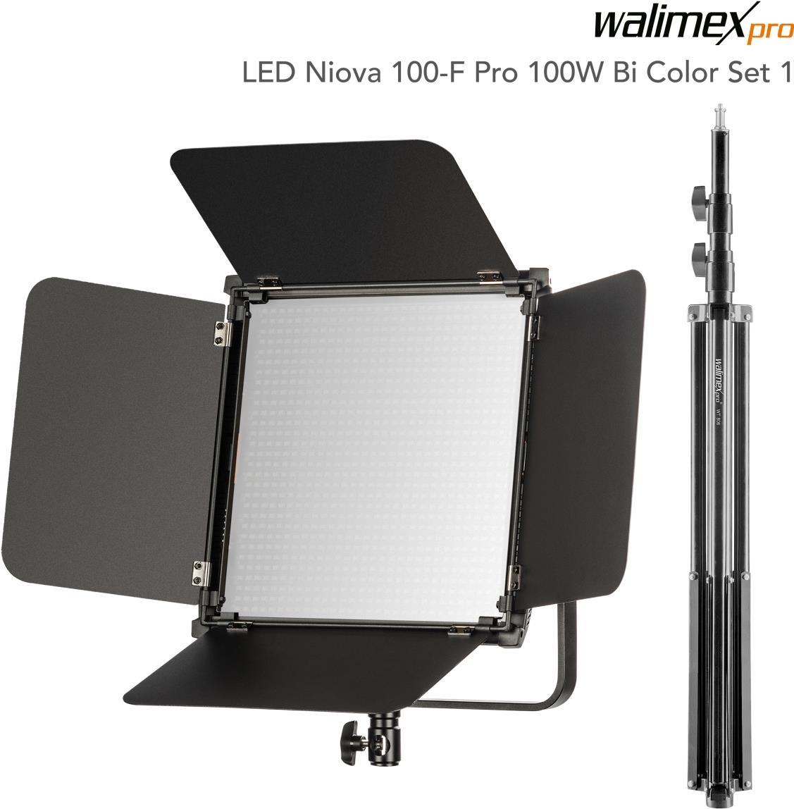 WALSER Walimex pro LED Niova 100-F Pro 100W Bi Color Set1 (23216)