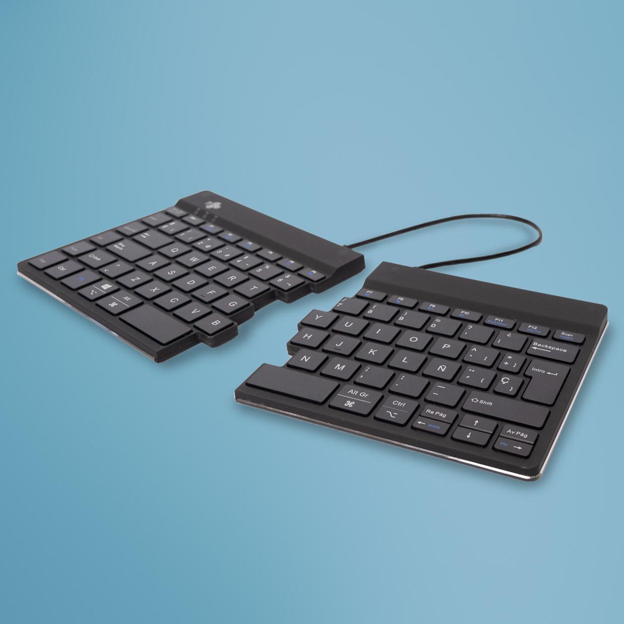 R-Go Tools Ergonomische Tastatur R-Go Split Break mit Pausensoftware (RGOSBESWLBL)