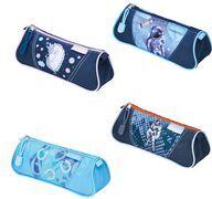 herlitz Schlamper-Etui Dreikant "Mix II" aus Polyester, 1 Fach mit Reißverschluss, Dreikantform, - 4 Stück (400197353)