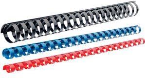 Leitz PLASTIC COMBS 14MM Plastikbindercken, Spiralen-Durchmesser 14mm, 1 PK = 100 ST, Schwarz, Pac (37580)