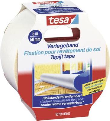TESA 55729. Bandfarbe: Weiß, Band-Zweck: Befestigung, Material: PVC. Länge: 5 m, Breite: 50 mm (55729)