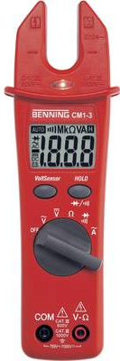 Stromzange Hand-Multimeter digital CM 1-3 Kalibriert nach Werksstandard (CM 1-3 44063)