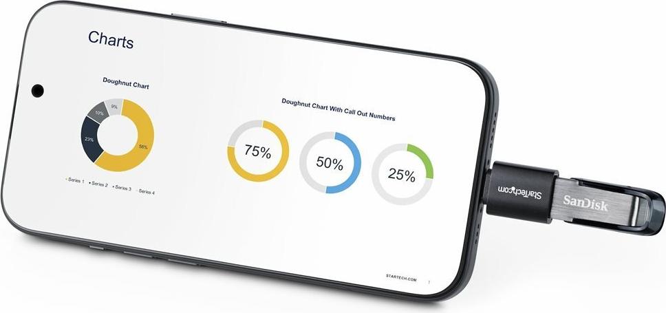 StarTech USB31CAADGCP USB-C auf USB-A Adapter Schwarz