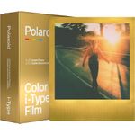 Polaroid Film i-Type Color 16Bilder 2x8 Bilder,farbig,Rahmen gold (006034)