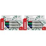 Kores Whiteboard- & Flipchart-Marker "ECO XW1", 4er Etui Rundspitze, Strichstärke: 3 mm, 80% recyceltes Plastik, - 1 Stück (M20724)