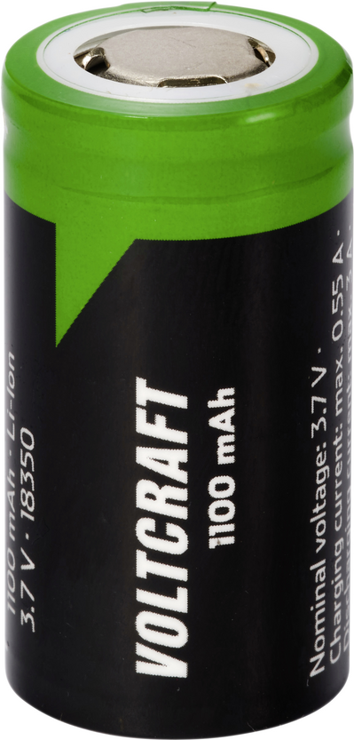 Voltcraft VC-18350 Spezial-Akku 18350 Flat-Top Lithium 3.7 V 1100 mAh (VC-16569880)