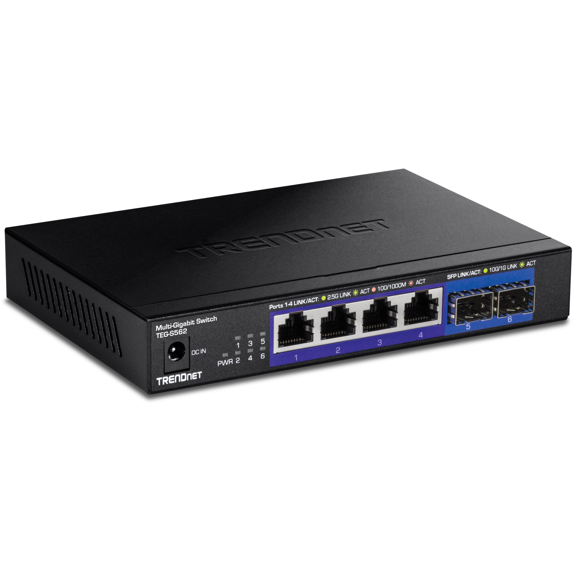 TRENDnet TEG-S562 Multi-Gigabit Switch 6 Ports unmanaged Schwarz