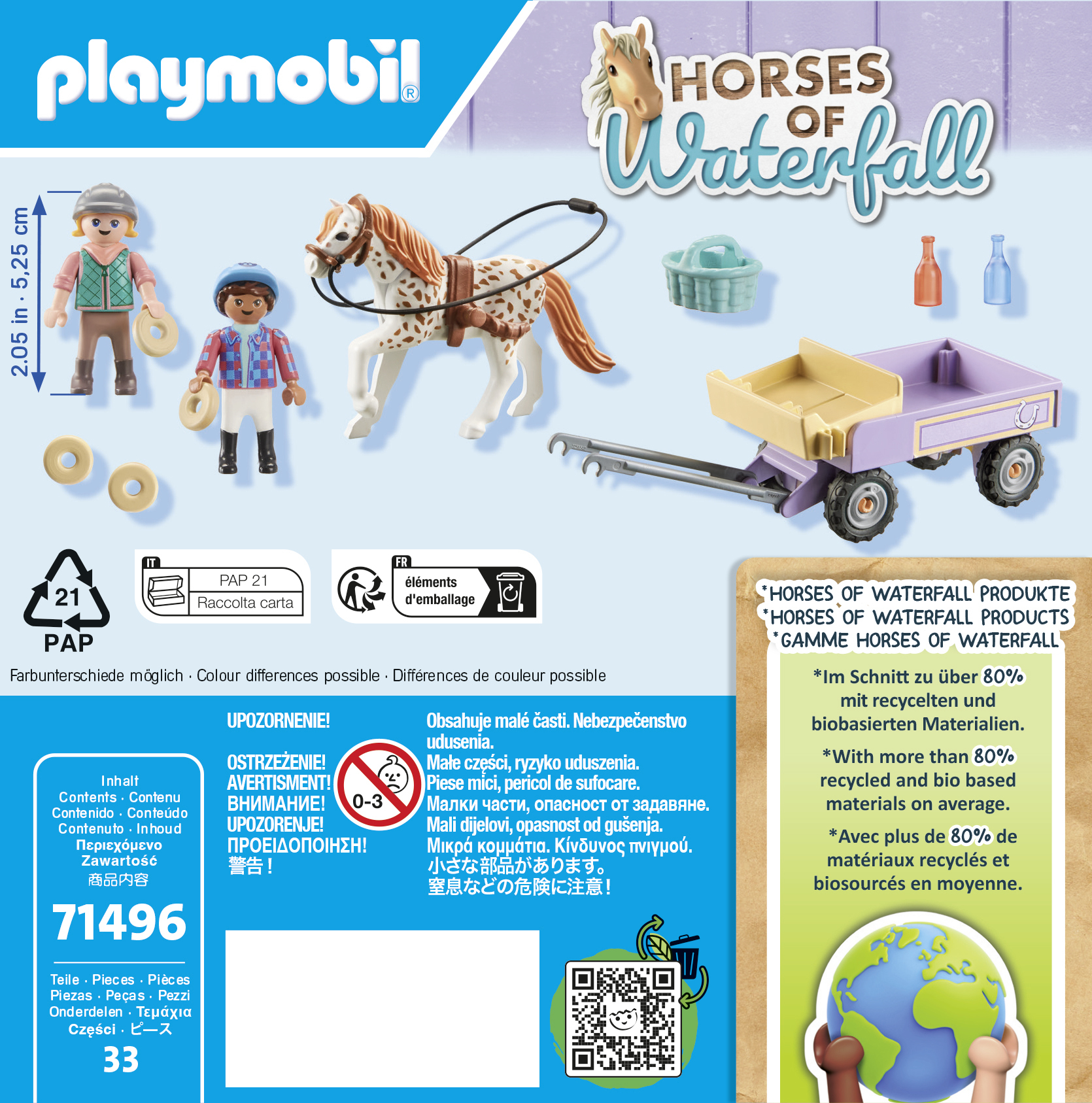 PLAYMOBIL Horses of Waterfall Ponykutsche 33 Teile Mehrfarbig