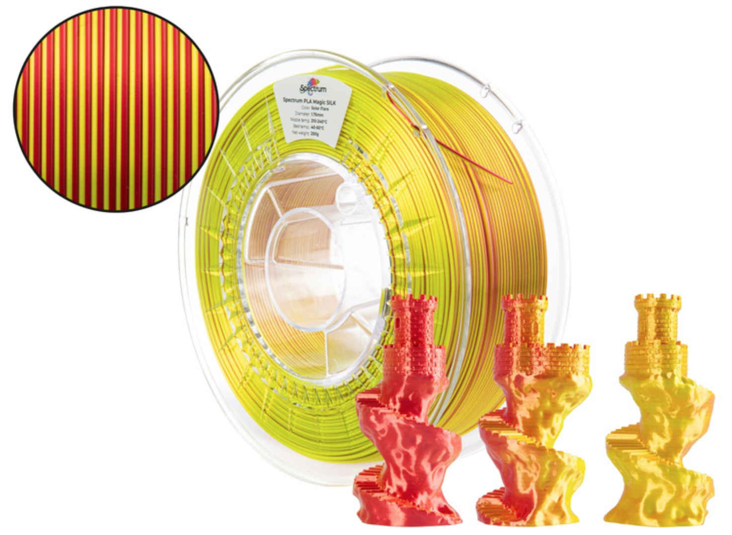Spectrum Filaments PLA Magic SILK SOLAR FLARE 3D-Druck-Filament 1,75 mm 1 kg