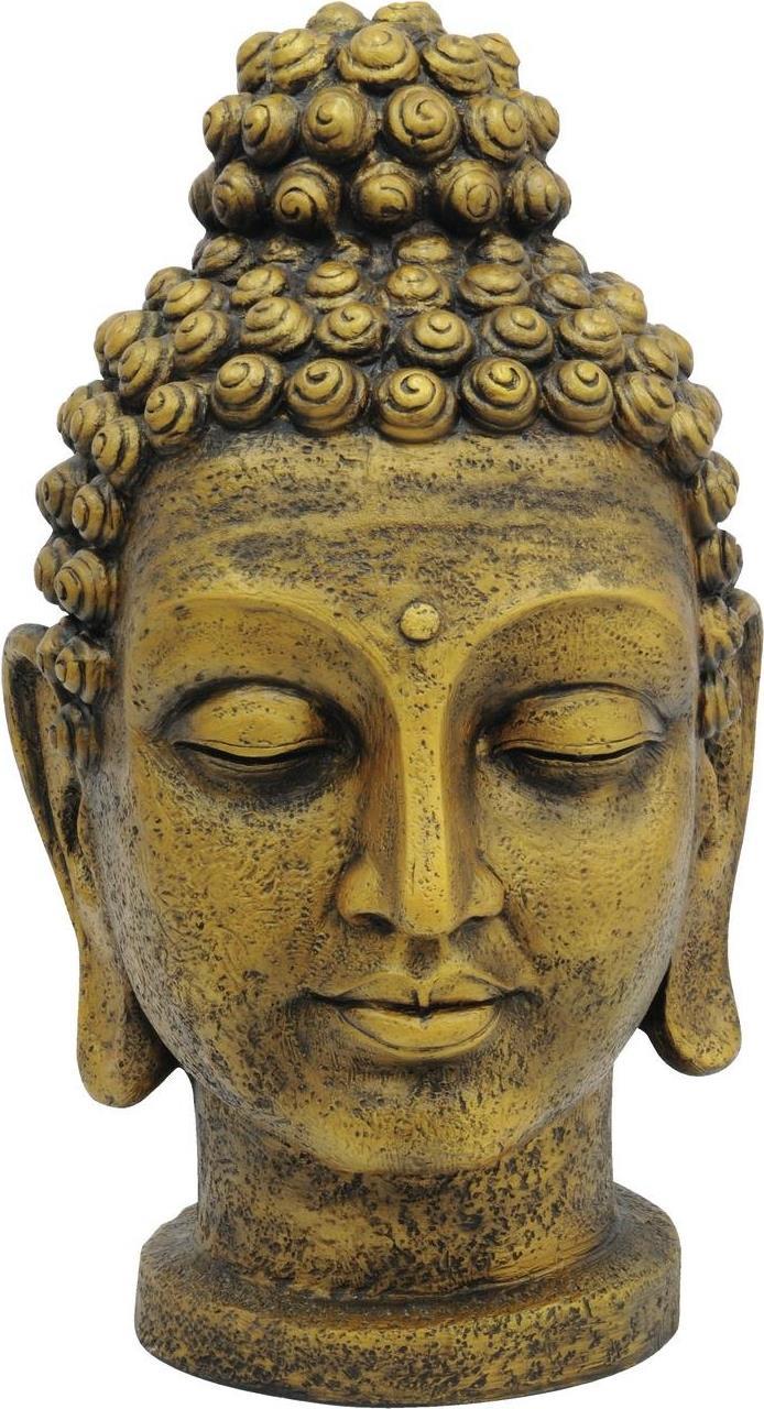 EUROPALMS Buddhakopf, antik-gold, 75cm (83313235)