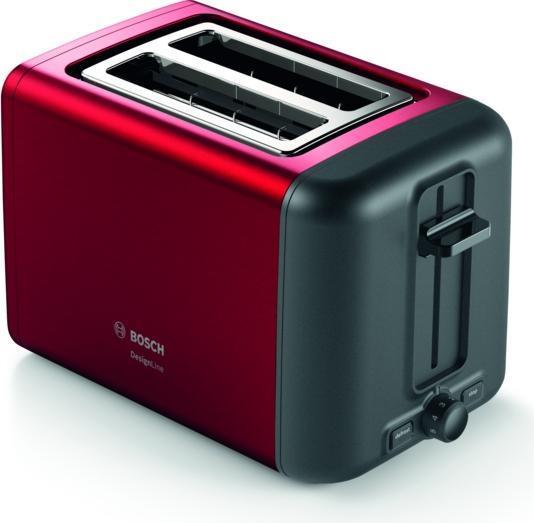 Image of Bosch TAT3P424 Toaster 2 Scheibe(n) 970 W Schwarz - Rot (BO010645)