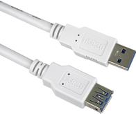 PremiumCord Verlängerungskabel USB 3.0 Super-Speed 5 Gbit/s A-A, MF, 9-polig, 5 m, weiß (ku3paa5w)