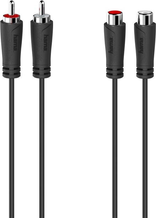 Hama Audio-Verlängerungskabel, 2 Cinch-Stecker - 2 Cinch-Kupplungen, 1,5 m (00205259)