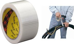 3M Bidirektionales Filamentklebeband 8959 Für die Nutzung im Innenbereich geeignet 50 m Biaxial orientiertes Polypropylen (BOPP) - Fiberglas Transparent (89592550)