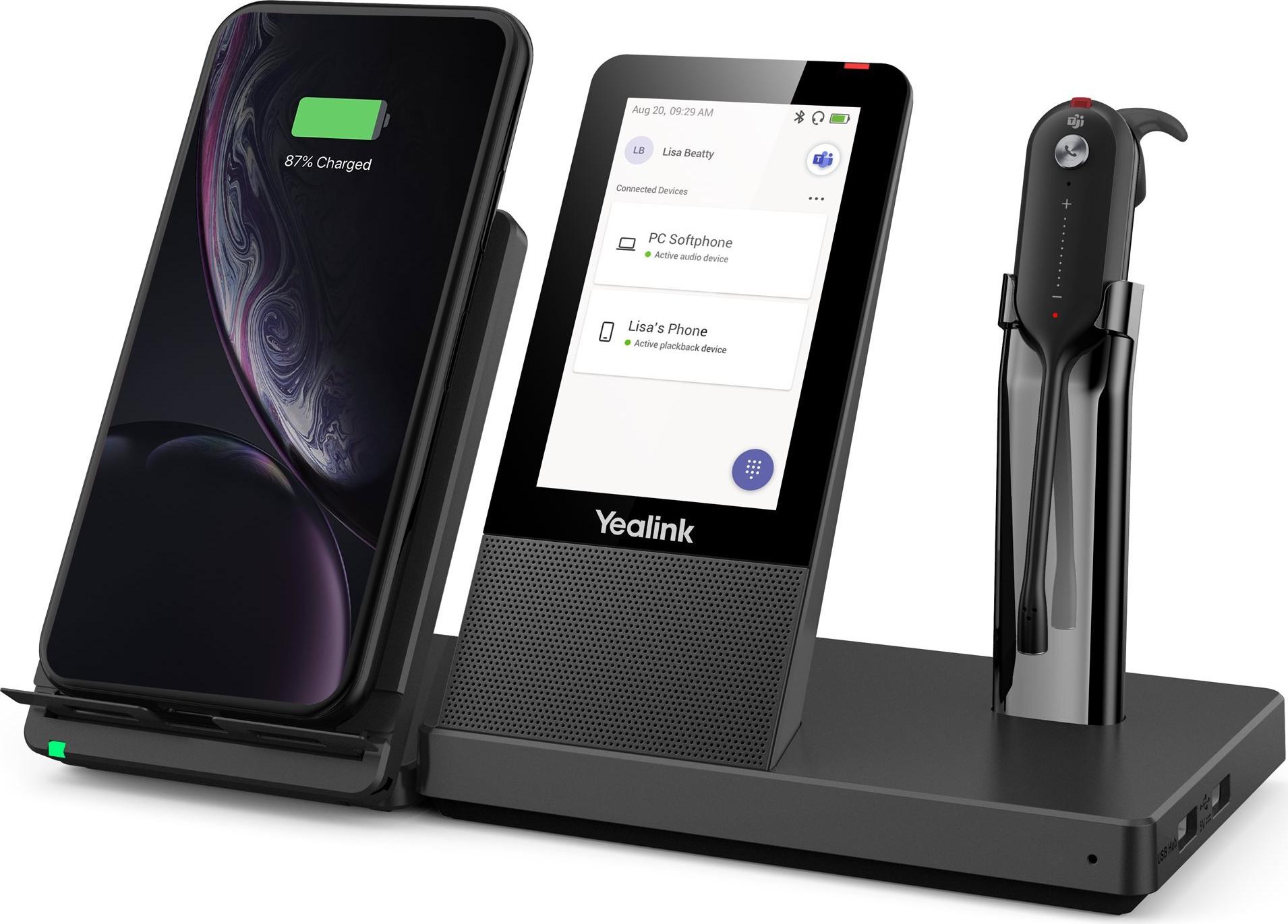 Yealink WH67 X UC Workstation Headset DECT/Bluetooth Microsoft Teams Schwarz