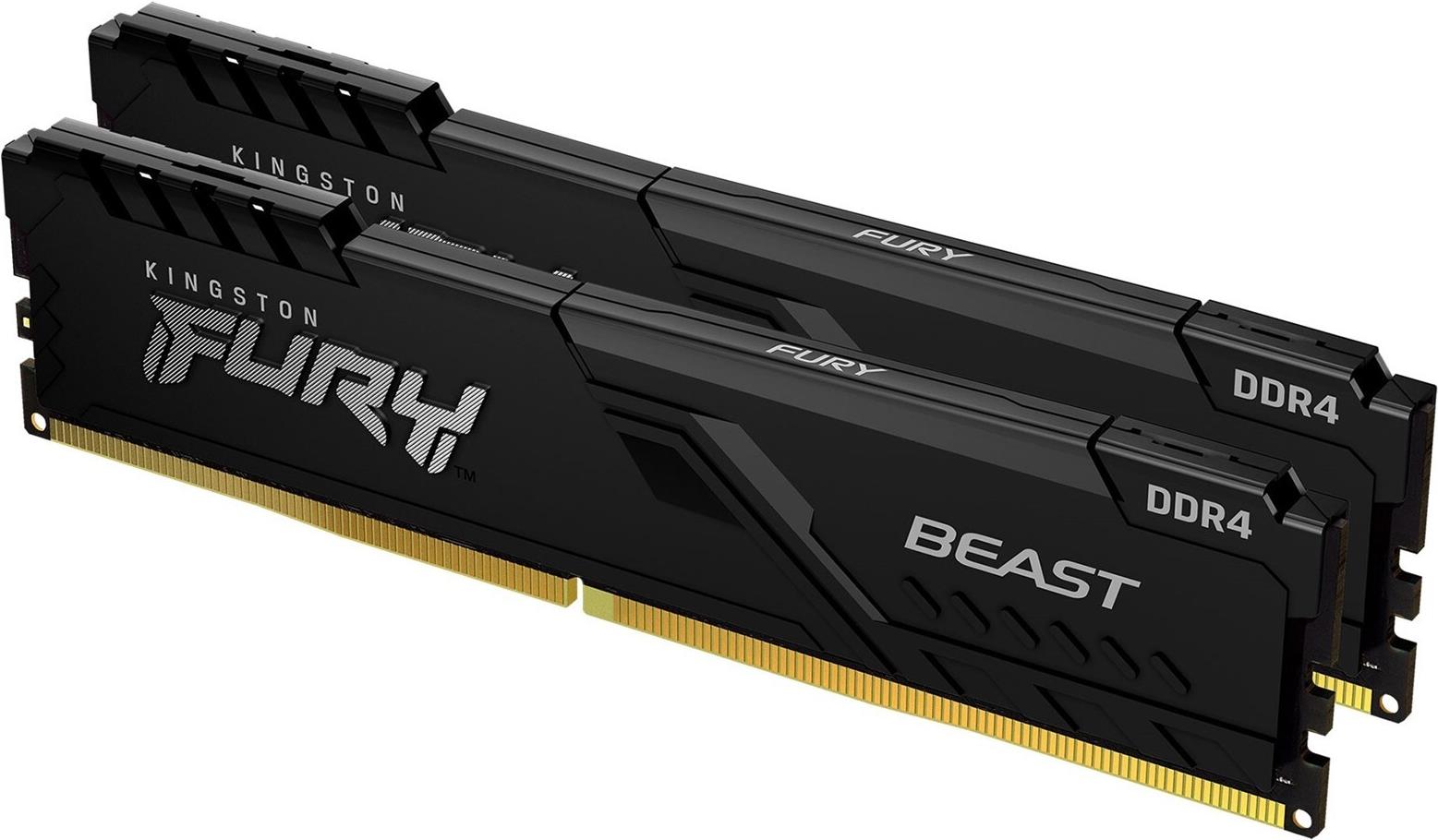 Kingston FURY Beast 16 GB Kit 2 x 8 GB DDR4 3600 MT/s CL17 DIMM 288-PIN Schwarz