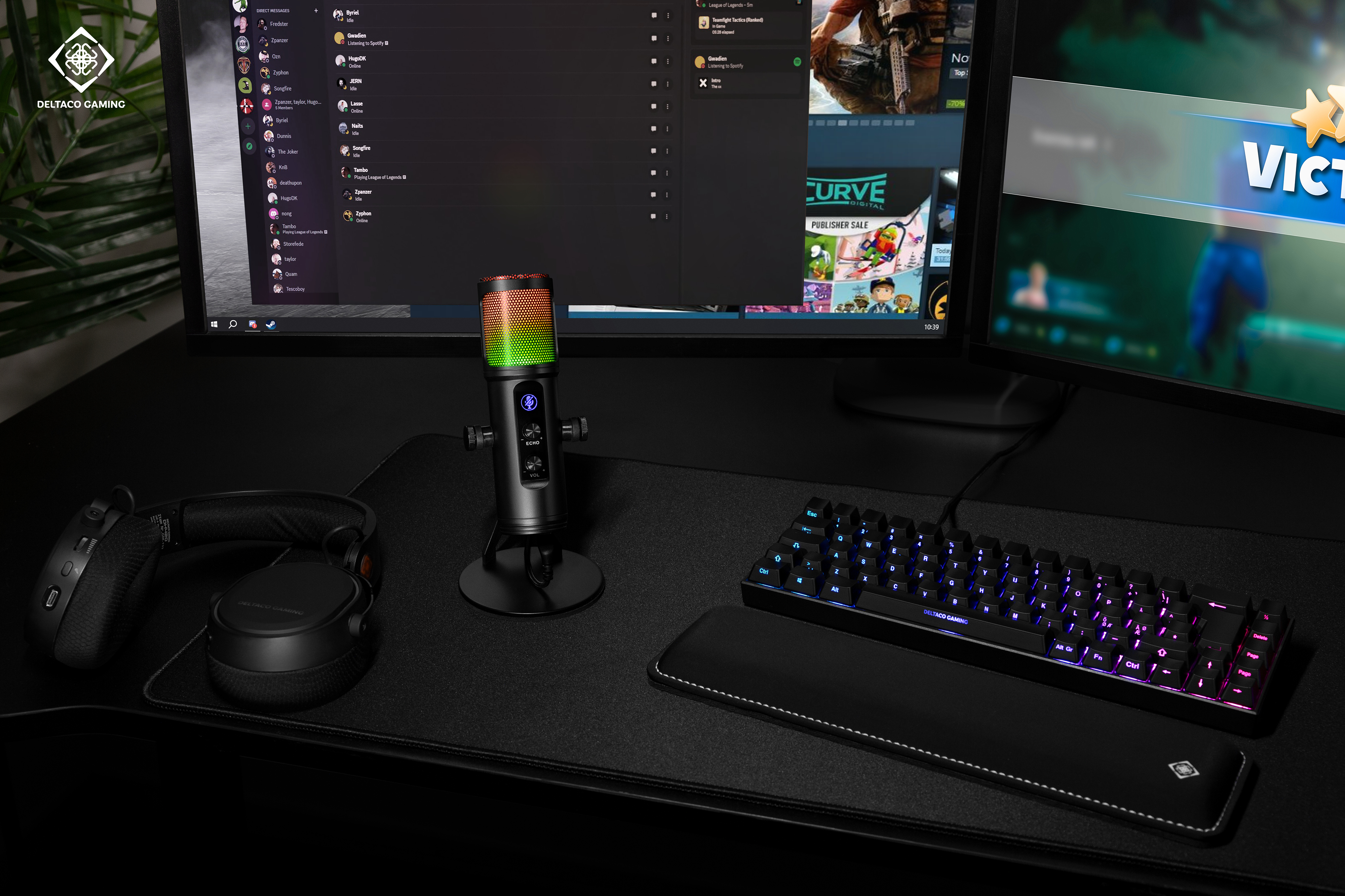 Deltaco GAM-171 RGB Streaming-Mikrofon Schwarz
