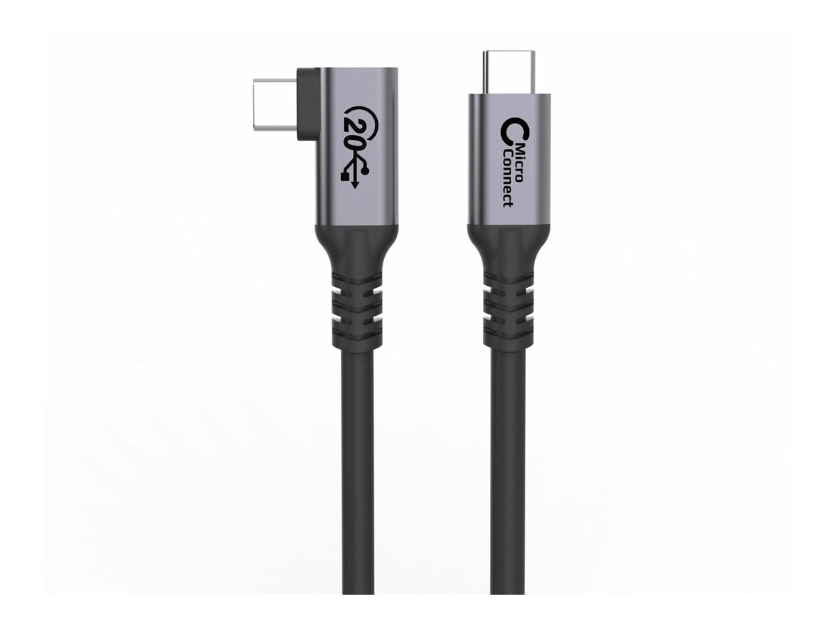 MicroConnect USB3.2CC025-A USB-C Kabel 25 cm 20 Gbps 100W Schwarz