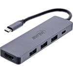 InLine® Multifunktions-Hub, 3x USB-A 5 Gb/s, HDMI 4K/60 Hz, USB-C PD 100 W (33271A)
