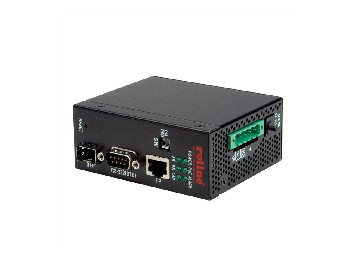 ROLINE Industrie Konverter 21.13.1138 Medienkonverter 100 Mbit/s Multi-Modus RJ-45 SFP Schwarz