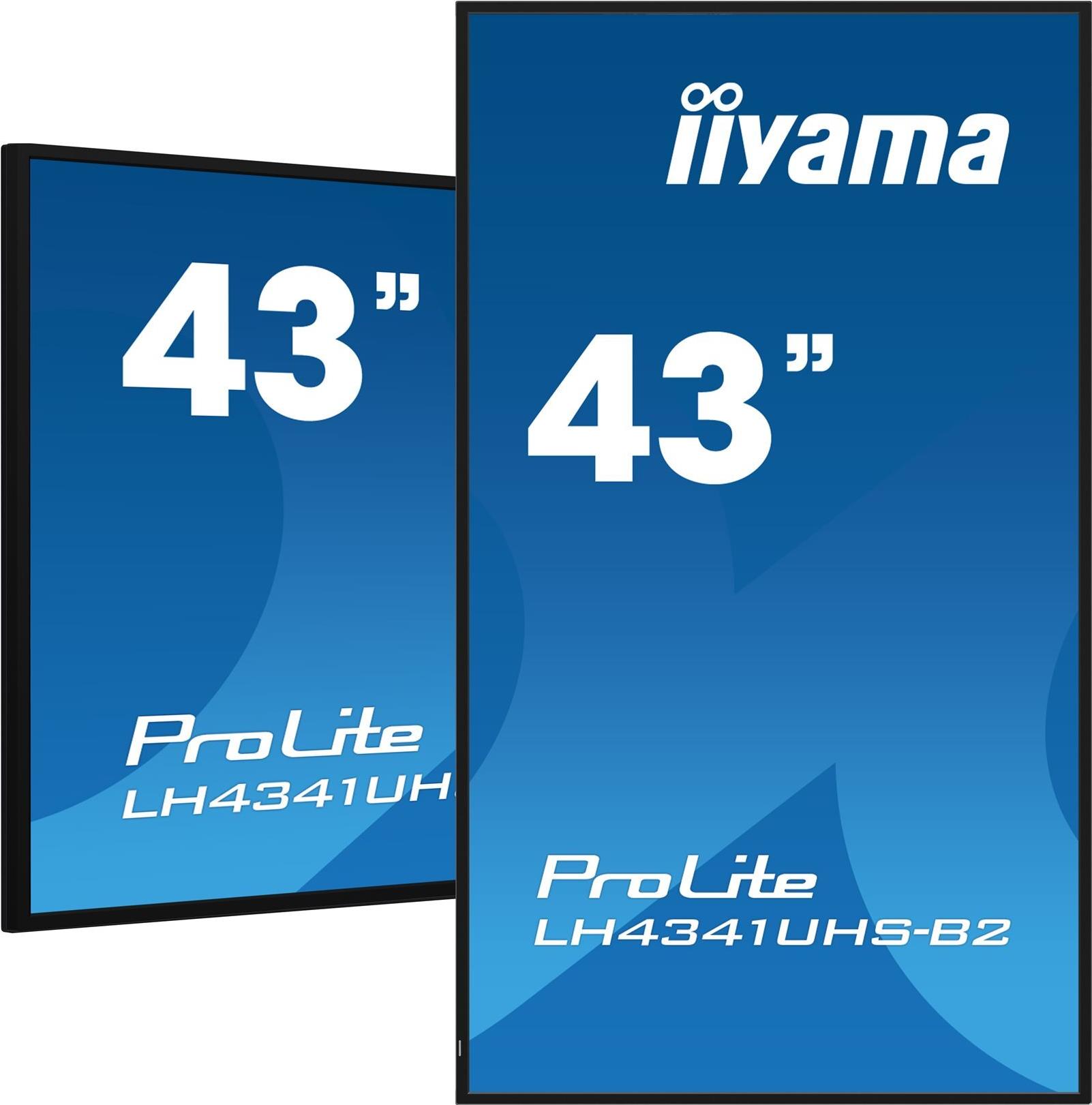 iiyama ProLite LH4341UHS-B2 43" 4K UHD Digital Signage Display Schwarz