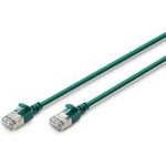 DIGITUS Slim Patchkabel, Kat. 6A, F/FTP, grün, 0,5 m Gesamtdurchmesser: 3,8 mm, LSZH AWG 32/7, RJ45 Stecker, - 1 Stück (DK-1632-A-005S)