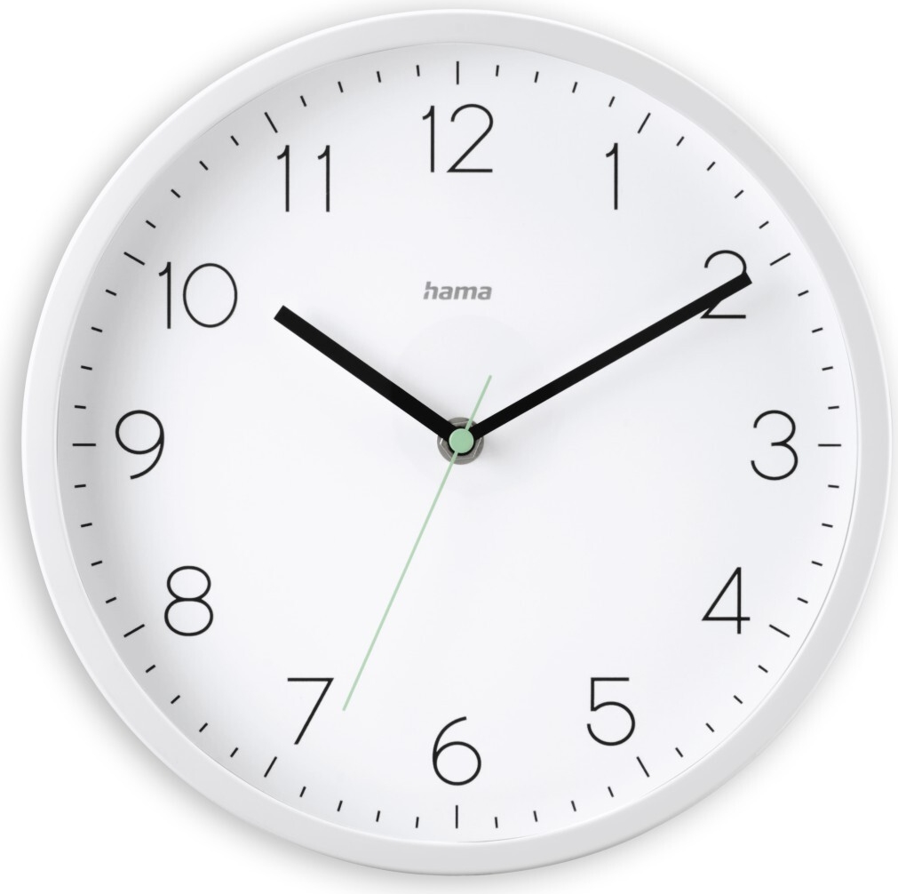 Hama DCF-Funkwanduhr Menorca, analog, Ø 25 cm, Weiß (00222241)