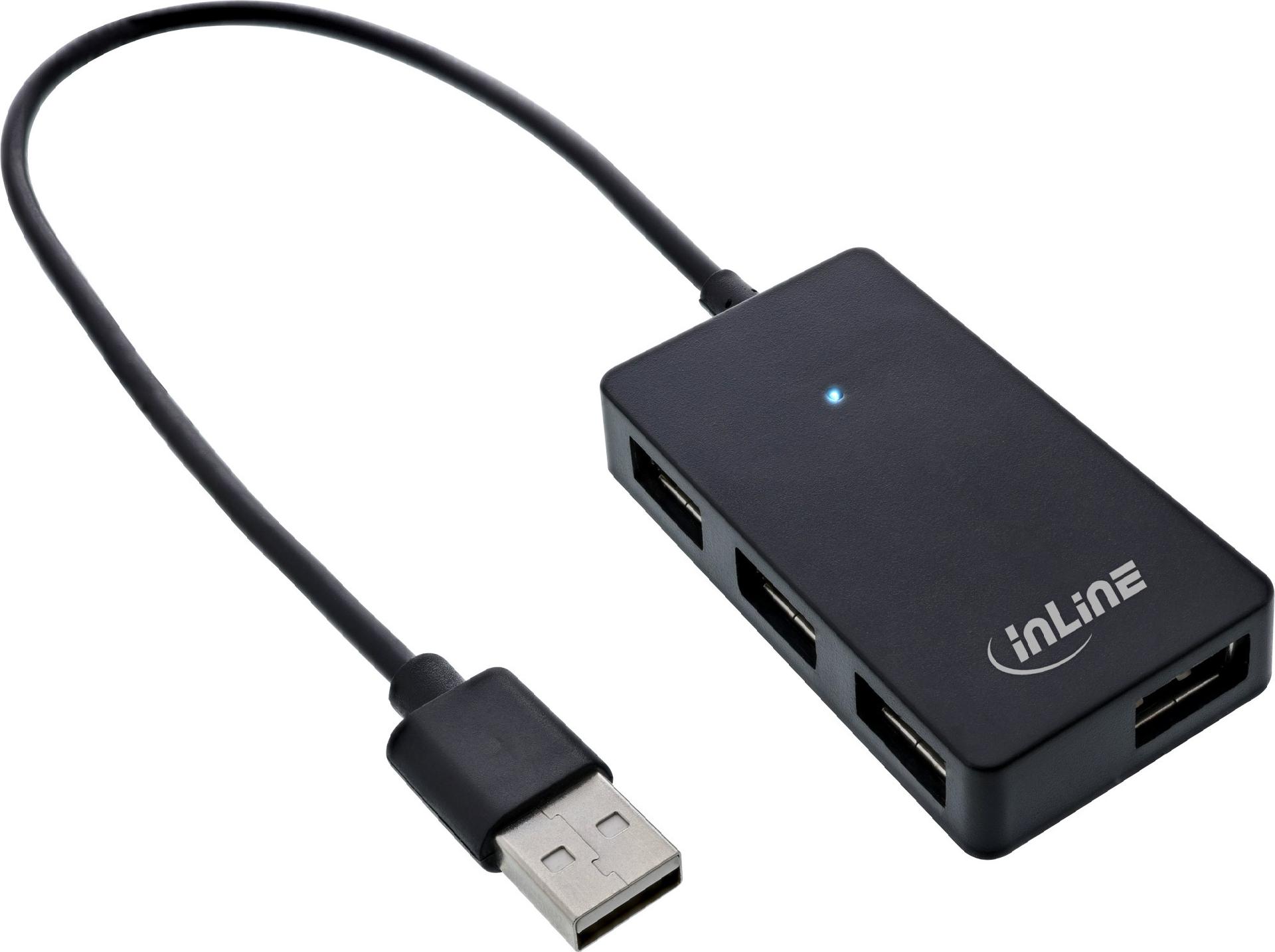 InLine USB 2.0 Hub 4-Port Schwarz