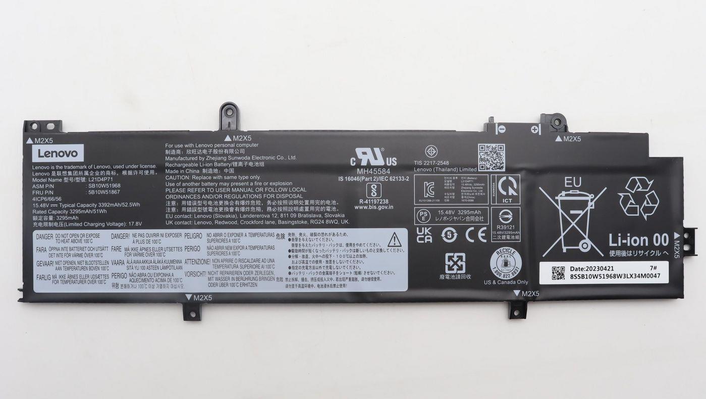 Lenovo Battery Internal 4 Cell 52.5Wh LiIon (5B10W51867)