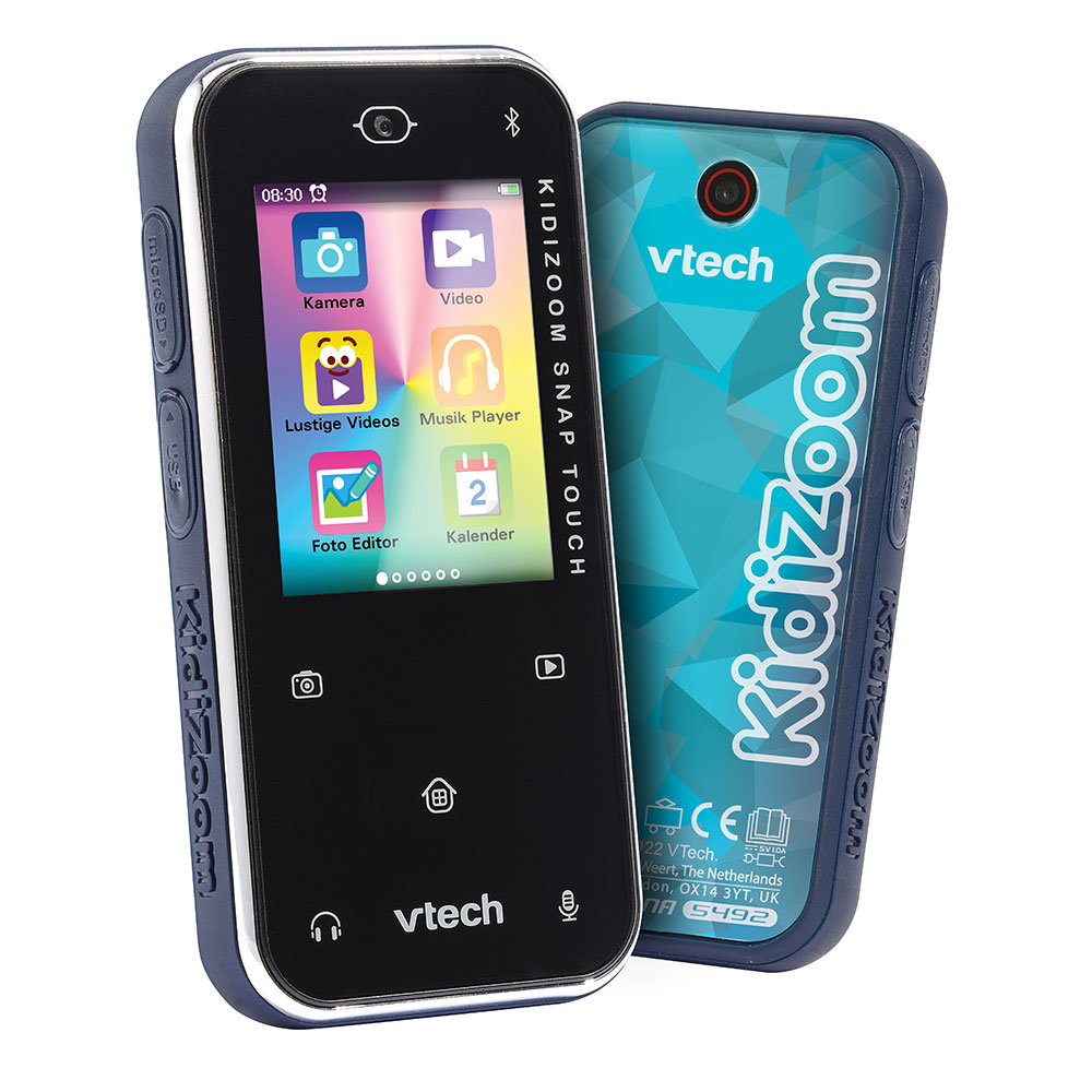 VTech KidiZoom Snap Touch Kinder-Smartphone Schwarz, Blau
