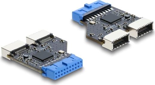 Delock USB 5Gbps Hub 20Pin Pfostenbuchse < 2x USB-A 5Gbps (67342)