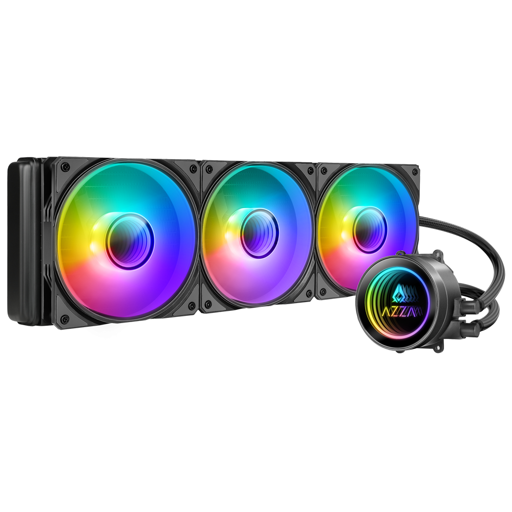 Azza LCAZ-360C-ARGB Flüssigkeitskühlung 360 mm 3x 120 mm Schwarz