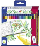 STAEDTLER Fasermaler triplus color, 15er Promopack Strichstärke: 1,0 mm, dreieckig, druckgesicherte Spitze, - 1 Stück (323 C15P)