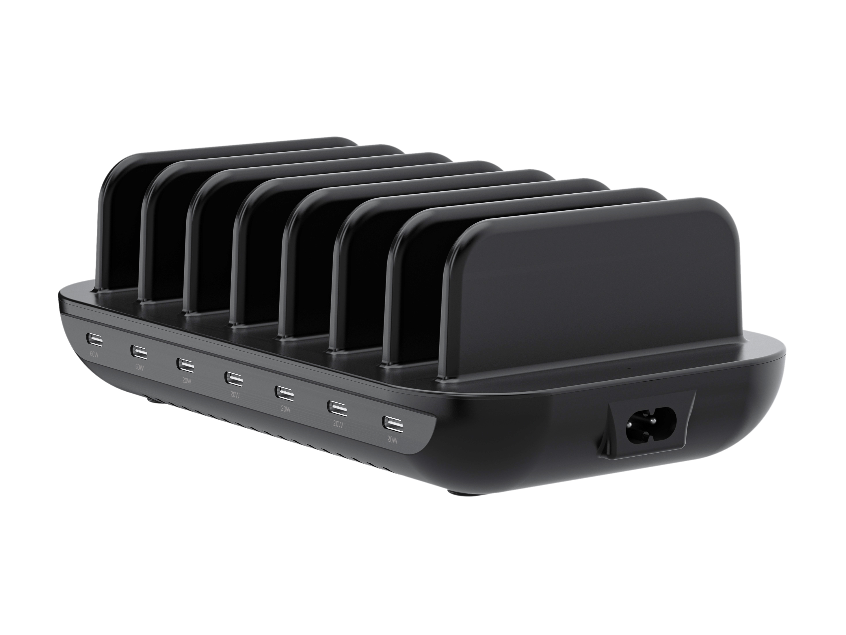Conceptronic OZUL07B Ladestation 7x USB-C PD 3.0 160 W Schwarz