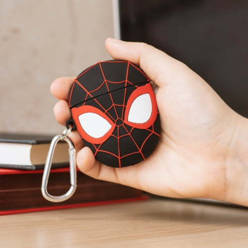 ThumbsUp! PowerSquad AirPods Case Miles Morales 3D Silikon Schwarz, Rot