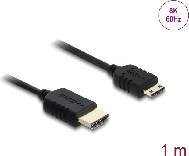 Delock Koaxiales High Speed HDMI Kabel Stecker zu Mini 8K 60 Hz (81684)