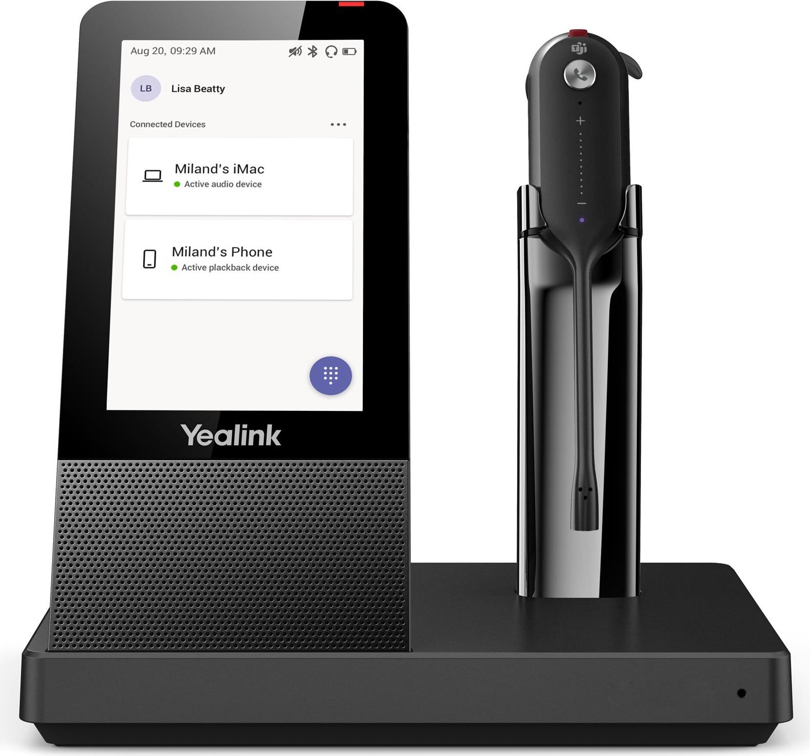 Yealink WH67 X UC Workstation Headset DECT/Bluetooth Microsoft Teams Schwarz