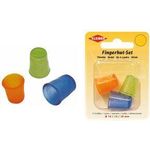 KLEIBER Fingerhut, farbig sortiert, 3er Set Material: 100% Gummi, sortiert in den Farben blau, orange - 1 Stück (70010)