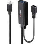 Lindy 43352 Schnittstellen-Hub USB 3.2 Gen 1 (3.1 Gen 1) Type-C 5000 Mbit/s Schwarz (43352)