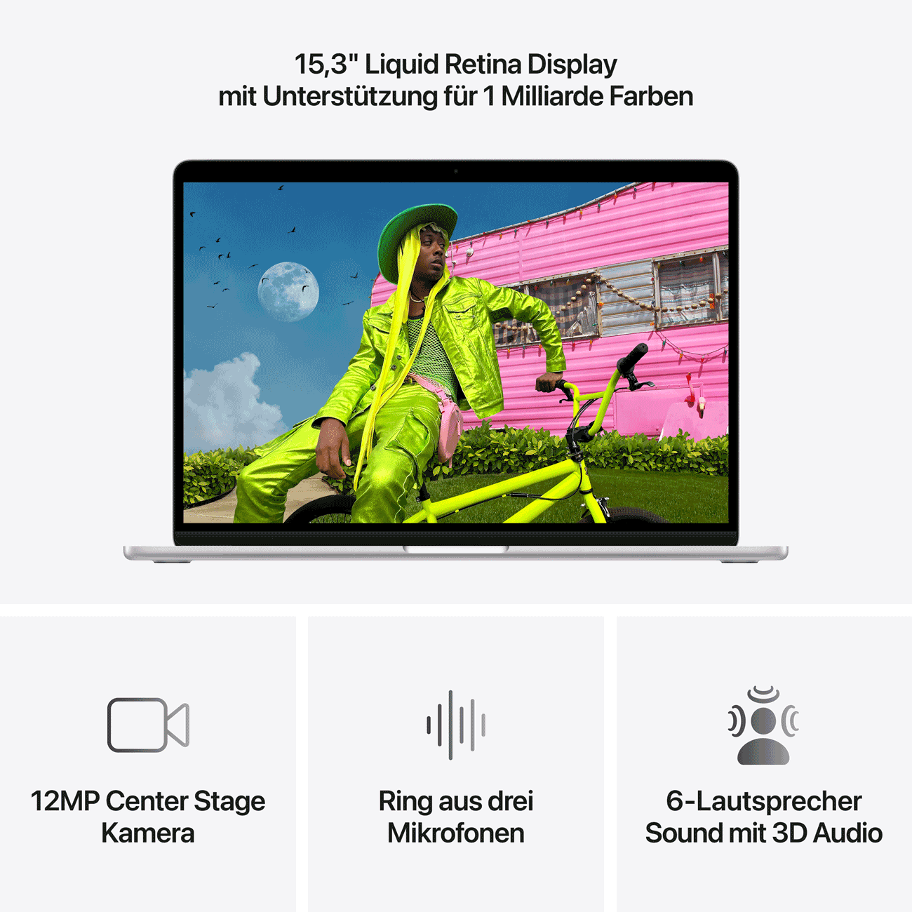 Apple MacBook Air 15" M5 10-Core CPU 10-Core GPU 24 GB RAM Silber