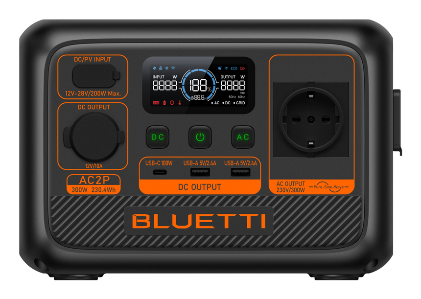 Bluetti AC2P Tragbare Power Station 230,4 Wh 300 W LiFePO4
