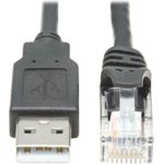 EATON TRIPPLITE USB-A to RJ45 Rollover Console Cable M/M - Cisco Compatible 250 Kbps 6ft. 1,83m Black (U009-006-RJ45-X)
