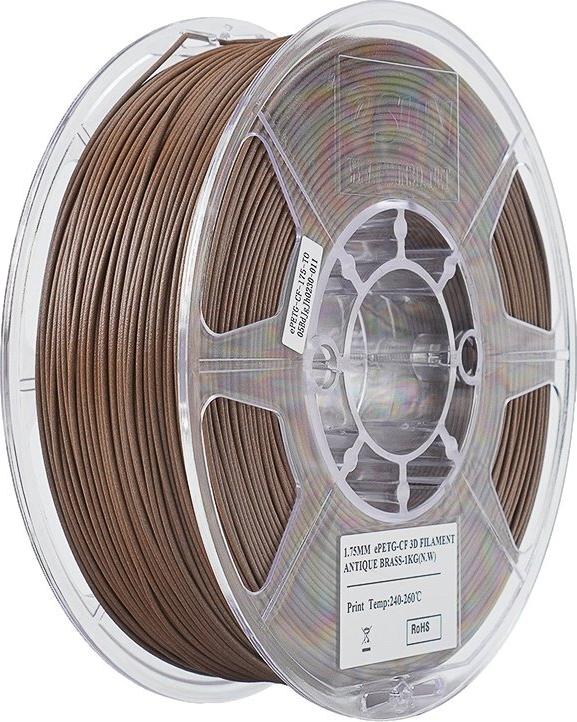 EPETG-CF 1,75mm ANTIQUE BRASS 1kg ESUN 3D FILAMENT (EPETG-CF-P175AB1)