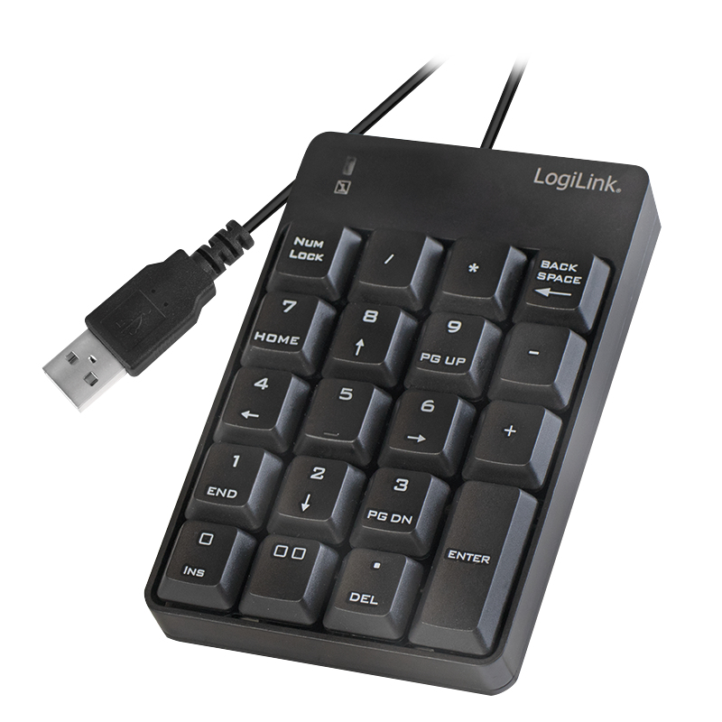 LogiLink Numeric Keypad USB-A Kabelgebunden Schwarz
